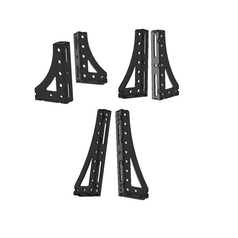 6-teiliges 3D Spannwinkel-Set D16 | 8 mm – 250, 350, 450 mm