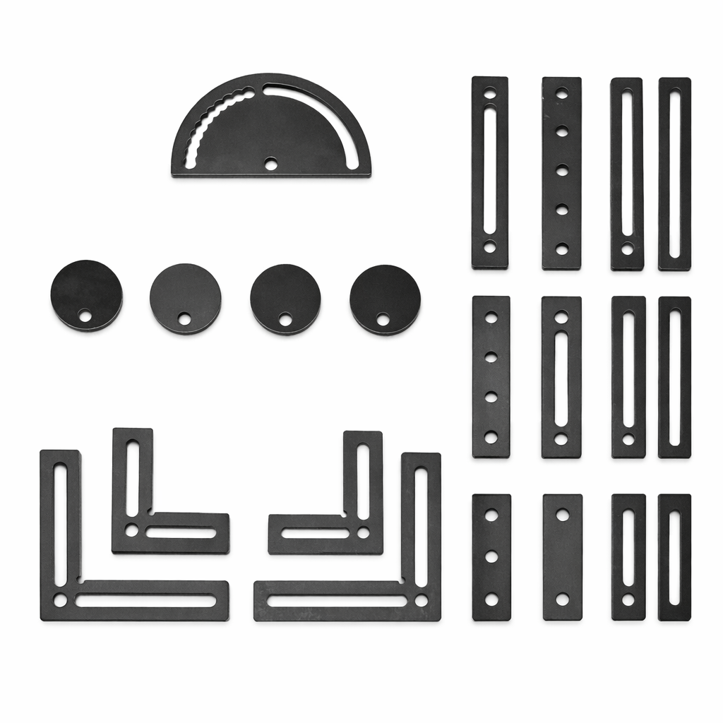 Spannwinkel und Anschlag Set D16 – 21-tlg.