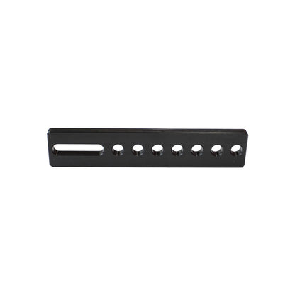 Universal-Anschlag D28 | 500x100x25mm – 1x Langloch + 7x Rundloch