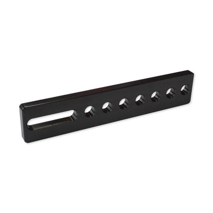 Universal-Anschlag D28 | 500x100x25mm – 1x Langloch + 7x Rundloch
