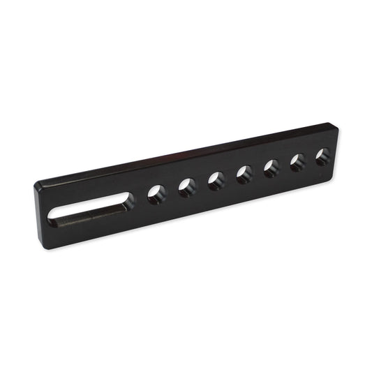 Universal-Anschlag D28 | 500x100x25mm – 1x Langloch + 7x Rundloch